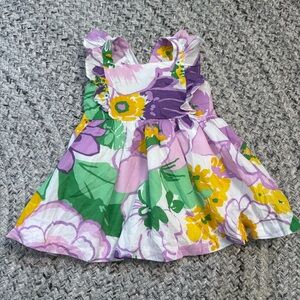 Janie and Jack Floral Dress - Purple, Green, Yellow